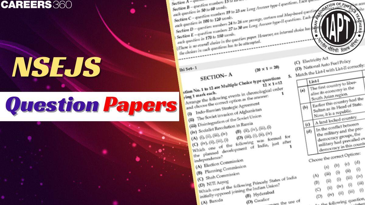 NSEJS Question Papers 2025-26 - Download Previous Year Question Papers with Solution PDF Here